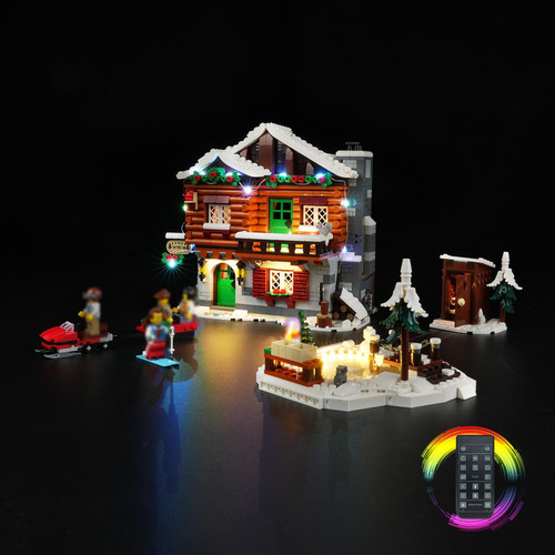 LED Lighting Kit for Lego Icons Alpine Lodge, LED Light Compatible with Lego 10325 Building Block Models (Remote Control Version)