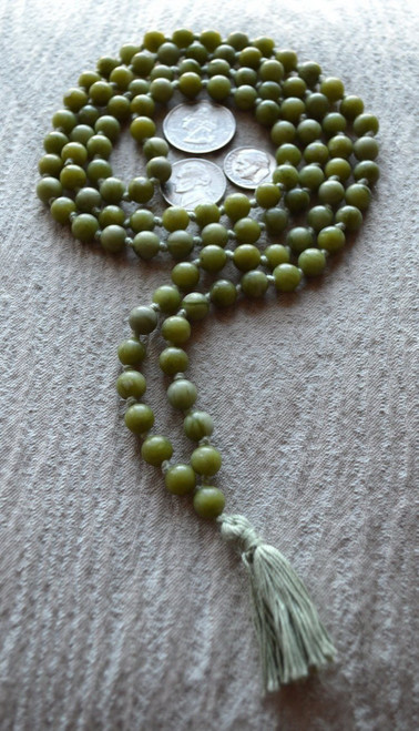 JADE GREEN TAIWAN JADE HAND KNOTTED EXCLUSIVE JAPA MALA 6 MM BEADS TOP GRADE PRAYER NECKLACE. BLESSED & ENERGIZED (108+1) HINDU TIBETAN BUDDHIST PRAYER KARMA BEADS SUBHA ROSARY MALA FOR NIRVANA, BHAKTI, FOR REMOVING INNER DOSHAS, FOR CHANTING AUM OM, JADE GREEN TAIWAN JADE HAND KNOTTED EXCLUSIVE JAPA MALA 6 MM BEADS TOP GRADE PRAYER NECKLACE. BLESSED & ENERGIZED (108+1) HINDU TIBETAN BUDDHIST PRAYER KARMA BEADS SUBHA ROSARY MALA FOR NIRVANA, BHAKTI, FOR REMOVING INNER DOSHAS, FOR CHANTING AUM OM,