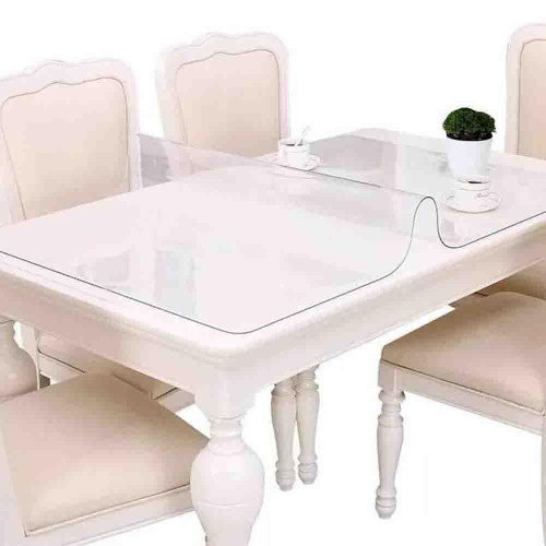 Clear Plastic Tablecloth Waterproof Oil-Proof Spill-Proof Vinyl PVC Table Cloth, Wipeable Rectangle Tablecloth Protector for Dining Table (14x46 inch,2.0mm Thick)