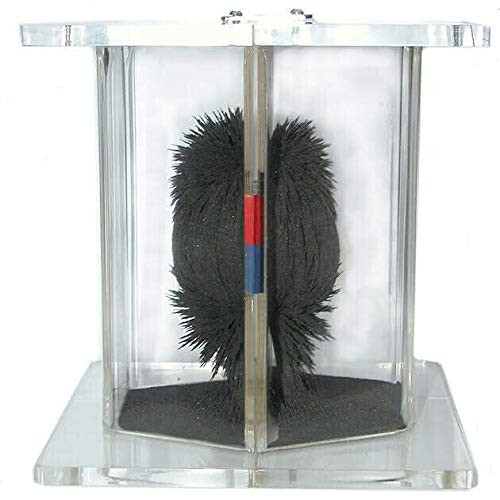 3D Magnetic Field Demonstrator - Iron Filings in Sealed Plastic - View Magnetic Fields Cleanly