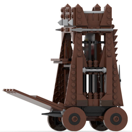 Medieval Siege Tower Model Building Toys Set for Medieval Castle 355 Pieces MOC for Age 18+