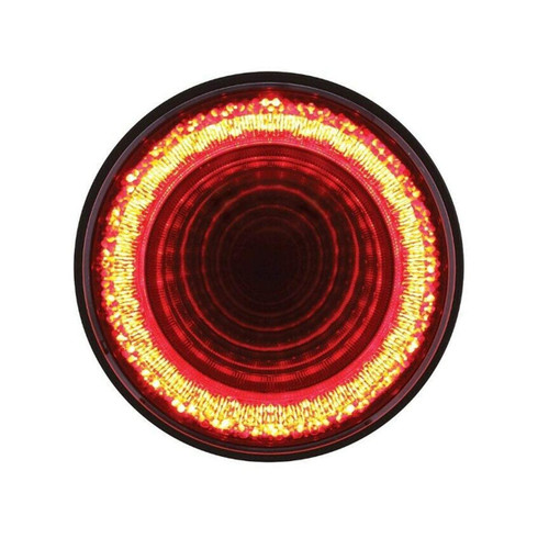 (2) 24 LED 4" Round Mirage Stop, Turn & Tail Lights - Red LED/Red Lens