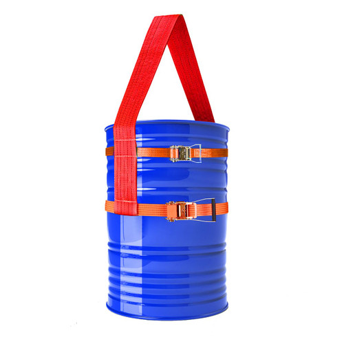 Drum Handling Lifting Sling for 55 Gallon Drum with 2 Pack Adjustable Ratchet Strap?Maximum Weight Capacity up to 6000 Lbs