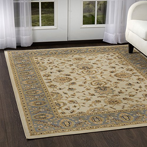 Home Dynamix Optimum Maoz Area Rug 5'2" x7'2", Traditional Floral Beige/Gray/Cream