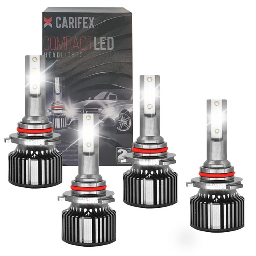 Carifex 9005/HB3 9006/HB4 Fog Light Bulbs Combo, Super Bright Dual Beam Cool White, Plug and Play, 6500K Crystal White, Halogen Replacement, Pack of 4