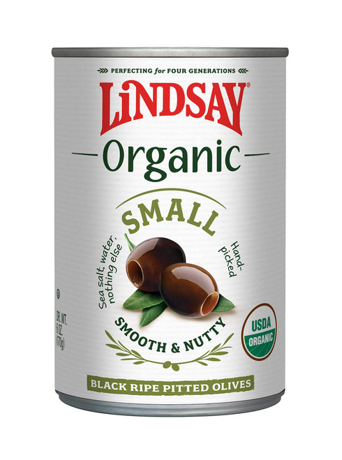 Organic Small Black Ripe Pitted Olives, Pack of 12, 6oz Cans
