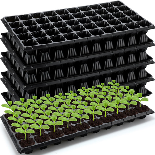 150 Pack 50 Cell Seed Starter Kit Seedling Trays Plastic Gardening Germination Trays with Drain Holes Reusable Plant Grow Plug Tray Mini Propagator for Seeds Growing Plant Seedlings Propagation 150 Pack 50 Cell Seed Starter Kit Seedling Trays Plastic Gardening Germination Trays with Drain Holes Reusable Plant Grow Plug Tray Mini Propagator for Seeds Growing Plant Seedlings Propagation