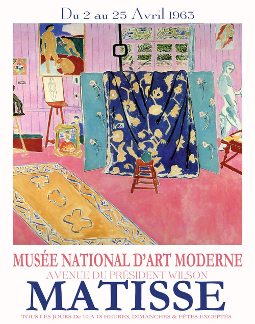 Matisse Wall Art Prints - Set of 4 Henri Aesthetic Posters for Aesthetic Room Decor, Art Exhibition Matisse Prints Pink Posters Framable Art Cute Impressionist Group of Prints (50cm x 70cm)