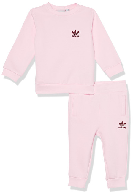 unisex-baby Adicolor Crew Set Clear Pink/Maroon 2 Years