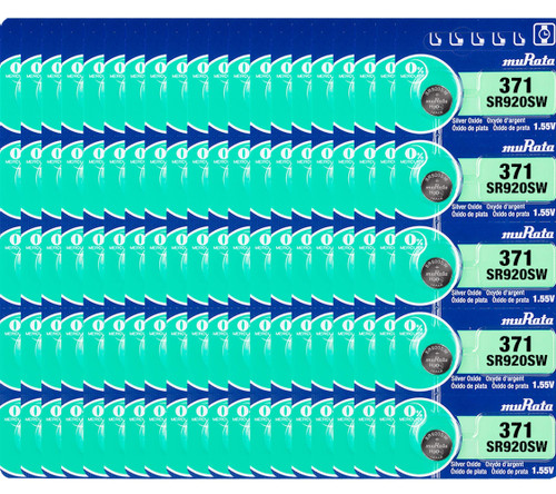 371 Battery SR920SW 1.55V Silver Oxide Watch Button Cell (100 Batteries)