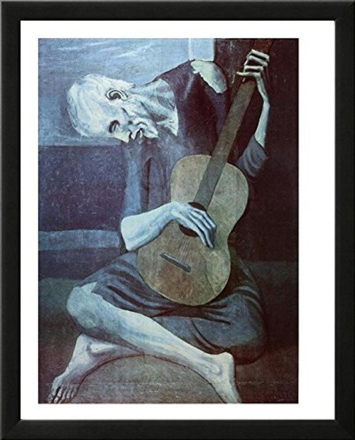 Buyartforless Framed The Old Guitarist by Pablo Picasso 20x16 Art Print Poster Museum Masterpiece