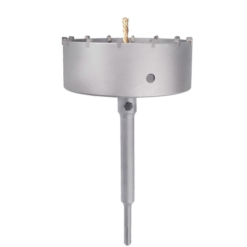 125mm / 4.9 inch Concrete Hole Saw + 220mm SDS Plus Rod, Cement Hole Saw, Brick Hole Saw for Concrete Cement Brick Wall and Stone (125mm (4.9 inch))