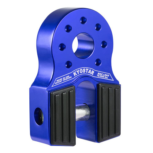 Aluminum Flatlink Winch Shackle Mount Assembly for Tow Haul Truck, ATV UTV Winch Lines Winch Hook Blue 6042