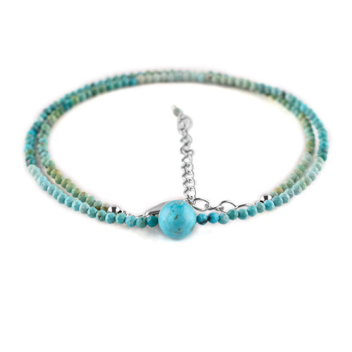 Trendy Turquoise Choker Necklace Birthstone, Natural Gemstone Beads, Dainty Handmade Jewelry, Chakra Energy Healing Crystals, 925 Silver Chain 18 inch, Gifts For Mom Trendy Turquoise Choker Necklace Birthstone, Natural Gemstone Beads, Dainty Handmade Jewelry, Chakra Energy Healing Crystals, 925 Silver Chain 18 inch, Gifts For Mom