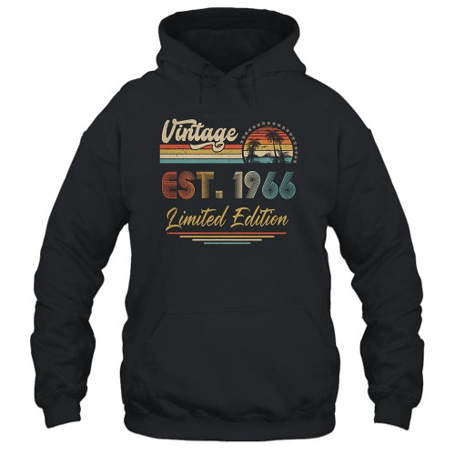 58 Year Old Vintage 1966 Limited Edition 58th Birthday Shirt Hoodie (Black, XL)