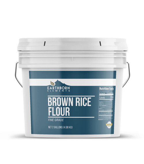 Brown Rice Flour 2 Gallon Bucket, Baking, Gluten Free Brown Rice Flour 2 Gallon Bucket, Baking, Gluten Free