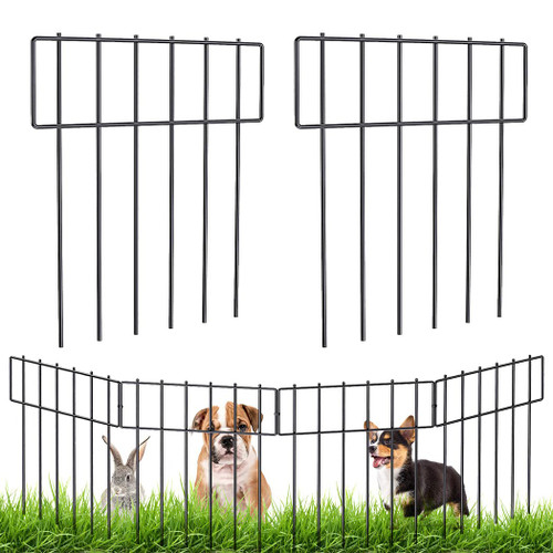 16 Pack Animal Barrier Fence: Decorative Garden Fence No Dig|Rustproof Metal Wire Fencing Border Animal Barrier for Dog Rabbits Ground Stakes Outdoor Yard Patio - Total Length (17 in(H) X 17.28 Ft(L)) 16 Pack Animal Barrier Fence: Decorative Garden Fence No Dig|Rustproof Metal Wire Fencing Border Animal Barrier for Dog Rabbits Ground Stakes Outdoor Yard Patio - Total Length (17 in(H) X 17.28 Ft(L))