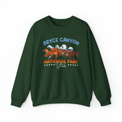 Travel Bryce Canyon National Park Mountain Utah Sweatshirt - NPT129ALL Forest Green L