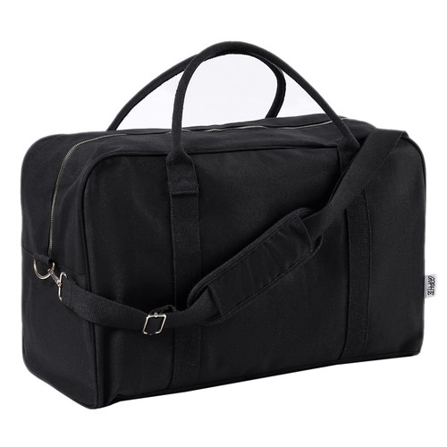 45L Large Travel Duffel Bag Weekender Bag for Women Canvas Overnight Bag Carry On Luggage Duffel Bag (Black)