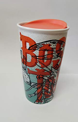 Starbucks 2017 Collection Double Wall Ceramic Travel Mug - Boston, 12 Fl Oz
