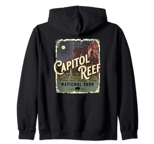 Capitol Reef National Park Utah Vintage Travel Souvenir Zip Hoodie