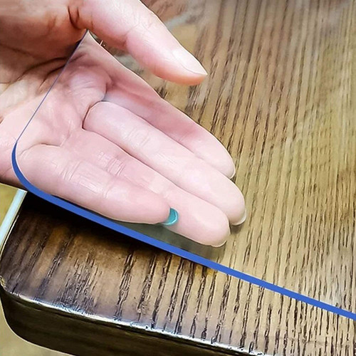 1.5mm Thick 35 x 59 Inch Clear Table Cover Protector, Clear Table Protector for Dining Room Table, Plastic Table Protector, Dining Table Cover, Table Pads for Dining Room Table