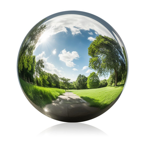12 Inch Stainless Steel Gazing Balls, Garden Gazing Globe Mirror Balls, Polished Shiny Sphere, Gazing Globes for Garden Yard Outdoor, Swimming Pool Decoration (Silver)