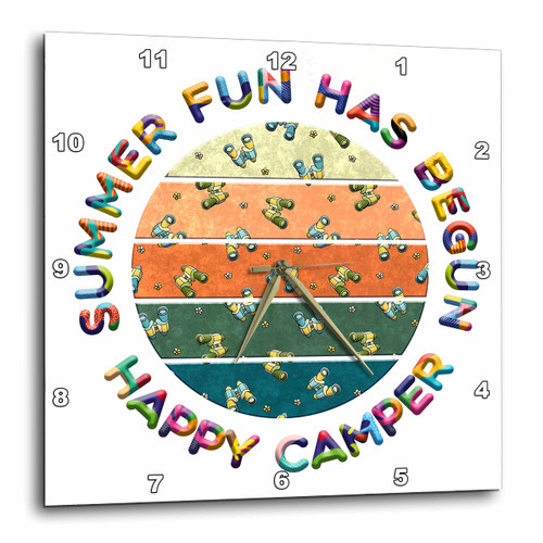 Summer Fun Has Begun. Images of Binoculars to Explore The Nature - Wall Clocks (dpp-362458-2)