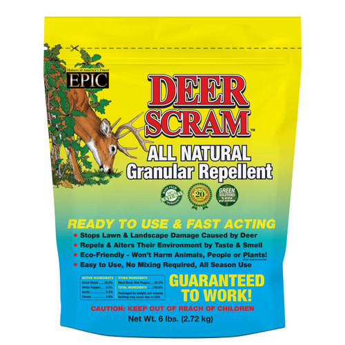 10060 Deer Scram All Natural, Animal, People and Pet Safe Granular Repellent, 6 lb, Removed Attribution