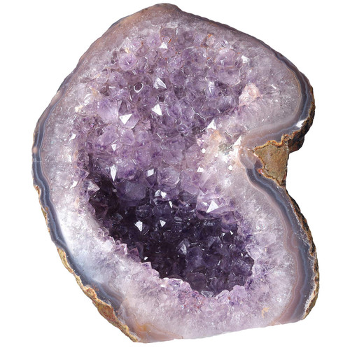 Natural Purple Amethyst Quartz Crystal Cluster Geode Druzy Home Decoration Self Stand Desk Ornament Gemstone Specimen, 0.66-0.88 lb