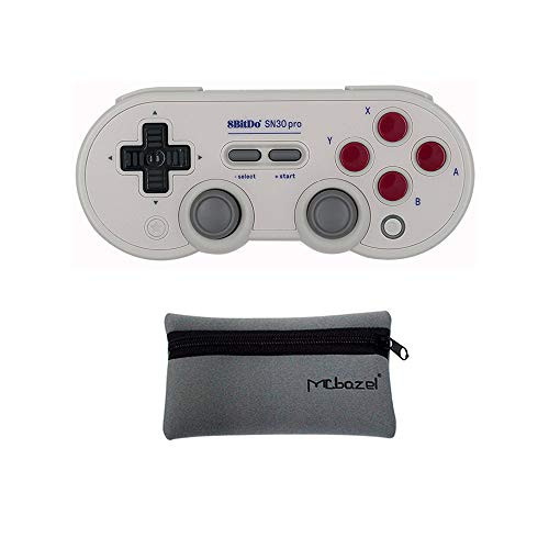 Mcbazel 8Bitdo SN30 Pro G Classic Edition Bluetooth 4.0 Gamepad for NS Switch/Windows/Android/MacOS/Steam - with Mcbazel Storage Bag