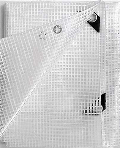 7' X 16' Clear Heavy Duty -14 mil- Poly TARP, Nursery / Green House (Finished Size Approx. 6'6" x 15'6")