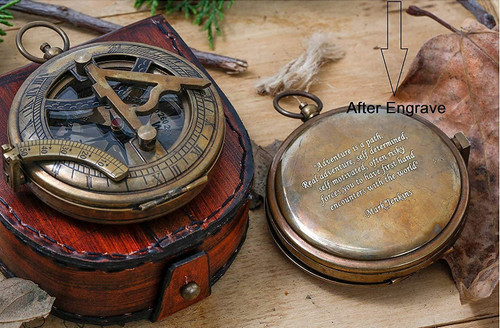 Personalized Compass Sundial Engraved Compass, Custom Compass, Wedding Gift, Groomsmen Gift, Wedding Keepsake, Christmas, Baptism, Graduation, boy Scouts, Sundial, Nautical, Anniversary, Fathers Day