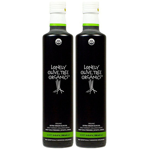 Lonely Olive Tree Organic Extra Virgin Olive Oil 500ml - 2-Pack