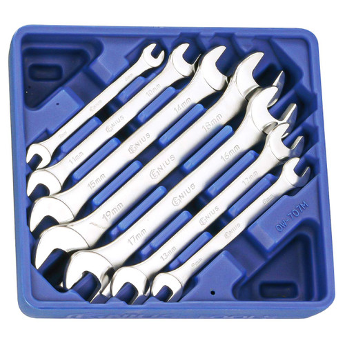 Genius Tools 7PC Metric Open End Wrench Set - OW-707M