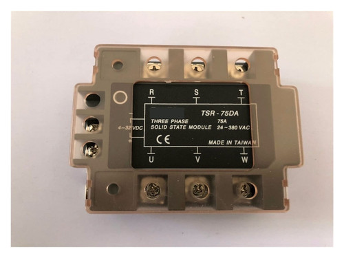 Relay 25A 40A 75A 100A TSR-75DA Three-Phase SSR Input 4-32V DC Load 24-380V AC Single Phase AC Solid State Relay (Size : 25A)