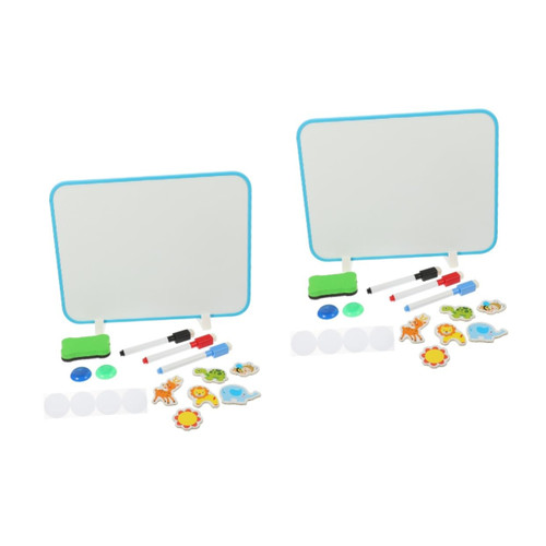 2 Sets Magnetic Whiteboard Tabletop Whiteboard Magnet Whiteboard Double Sided Whiteboard Writing Tablets for Kids White Boards for Kids Desktop Easel Whiteboard Students Whiteboard