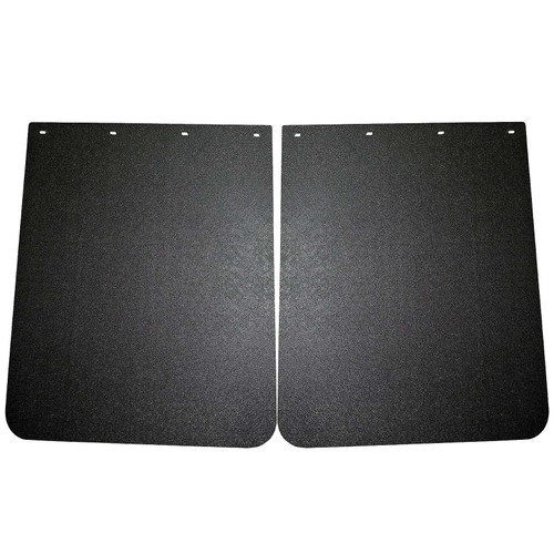 Pair Universal Heavy Duty Mud Flaps 24" x 30" Polymer for Semi-Trucks Tractors Trailers Freightliner Kenworth Peterbilt Black HD Splash Mud Guard Mudflaps