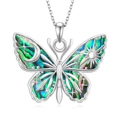 Butterfly Necklace for Women 925 Sterling Silver Butterfly Pendant Necklaces Abalone Shell Butterfly Necklaces Jewelry Gifts for Women Girls Animal Lovers Butterfly Necklace for Women 925 Sterling Silver Butterfly Pendant Necklaces Abalone Shell Butterfly Necklaces Jewelry Gifts for Women Girls Animal Lovers