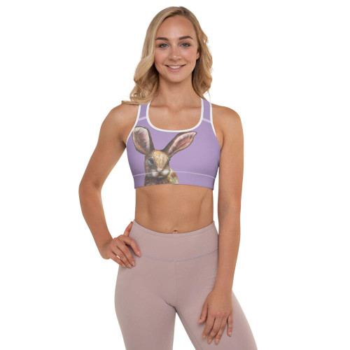 Racerback Sports Bra - Womens Padded Sports Bra High Impact Workouts Low Impact Exercise Sports Bra for Running Lavender