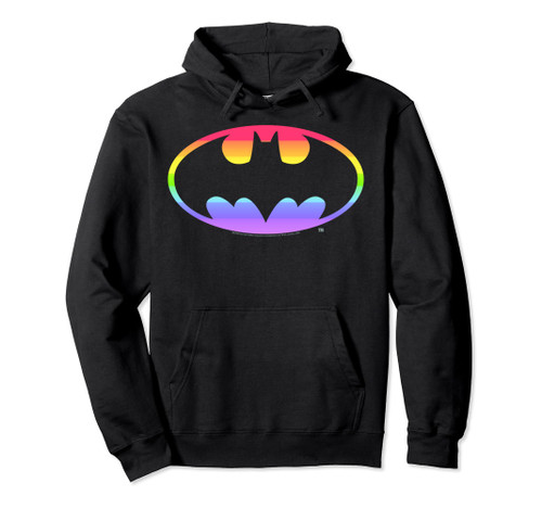 Pride Batman Rainbow Gradient Logo Pullover Hoodie
