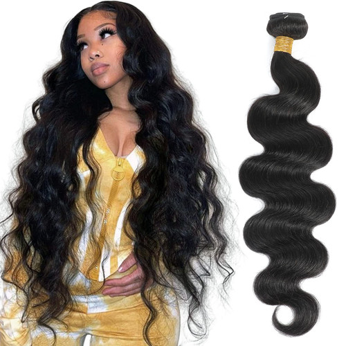 Body Wave Bundles Human Hair 26 Inch 100g 10A Brazilian 100% Unprocessed Virgin Human Hair Bundles Body Wave Human Hair Bundles Natural Black Color Human Hair Extensions
