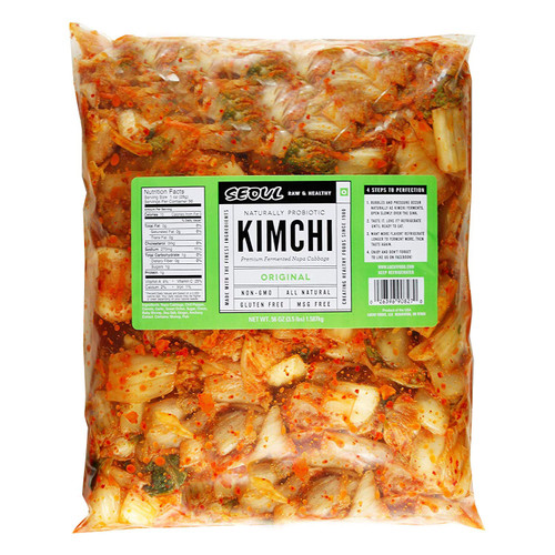 Foods Seoul Kimchi, (56oz / 3.5 lbs), Authentic Korean Premium Fermented Napa Cabbage Kimchi (ORIGINAL, Made in USA) (Pack of 1) Foods Seoul Kimchi, (56oz / 3.5 lbs), Authentic Korean Premium Fermented Napa Cabbage Kimchi (ORIGINAL, Made in USA) (Pack of 1)