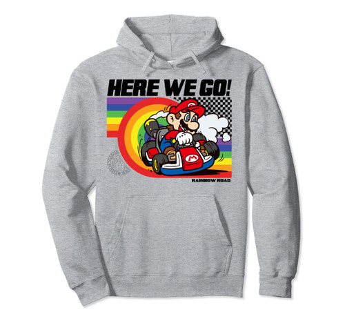 Mario Kart Pride Rainbow Road Here We Go Pullover Hoodie