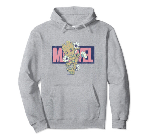 Guardians of the Galaxy Floral Baby Groot Logo Pullover Hoodie