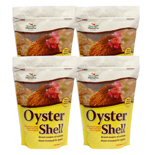 Crushed Oyster Shell | Egg Laying Chickens | 5 LB (4-Pack)
