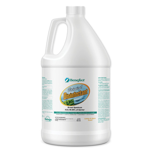 Botanical Broad Spectrum Disinfectant, 1 Gallon, Lemon & Spice Scent, Hospital Grade Disinfectant & Tuberculocide, Kills Over 99.99% of Germs, No Rinsing or Wiping Required Botanical Broad Spectrum Disinfectant, 1 Gallon, Lemon & Spice Scent, Hospital Grade Disinfectant & Tuberculocide, Kills Over 99.99% of Germs, No Rinsing or Wiping Required