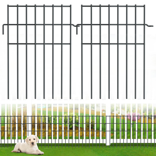 Animal Barrier Fence 19 Pack - 16.7 in(H) x 20.68 ft(L) No Dig Dog Decorative Garden Fence Rustproof Metal Wire Panel Border, Animal Ground Stakes Fencing for Garden, Patio Animal Barrier Fence 19 Pack - 16.7 in(H) x 20.68 ft(L) No Dig Dog Decorative Garden Fence Rustproof Metal Wire Panel Border, Animal Ground Stakes Fencing for Garden, Patio