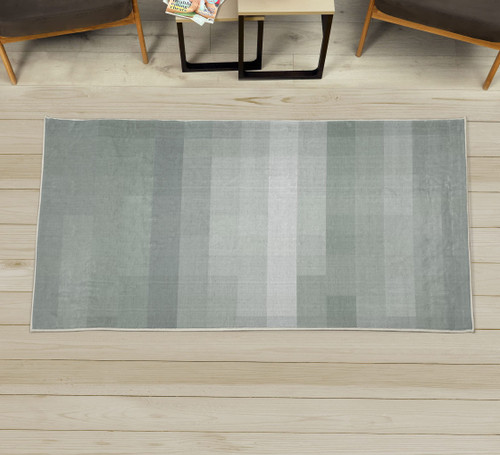 Palette Decorative Rug, Abstract Vortex Swirls and Shapes Pattern Vibrant Pastel Color Gradients, Quality Carpet for Bedroom Dorm and Living Room, 2' X 5', Dark Sea