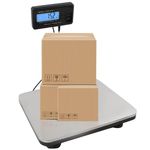660lbs Shipping Scale LCD Digital Postal Scale with Stainless Platform and Timer Heavy Duty Postage Scale 300kg Capacity Platform Scale for Packages Post Office Luggage Home Market(14" x 12")